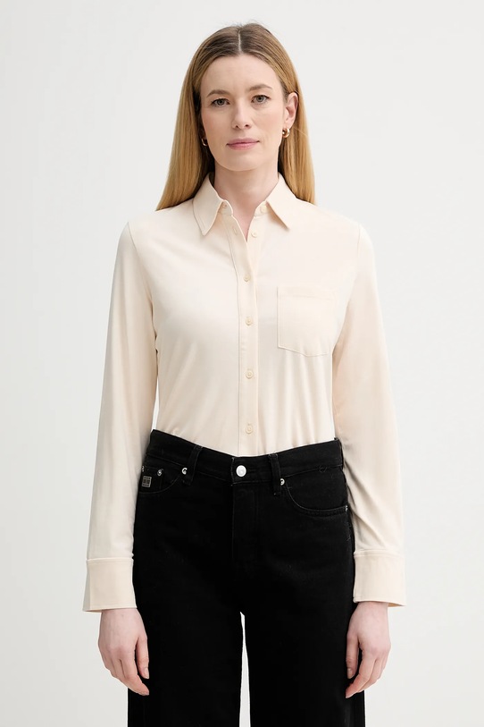 Marc O'Polo koszula z elastanem beżowy 600200152201