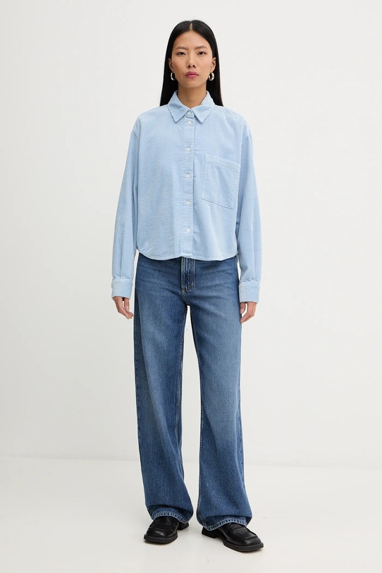 Marc O'Polo koszula sztruksowa 5000007448 niebieski SS26