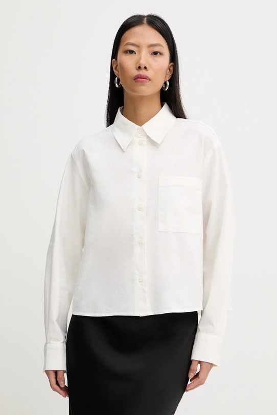 Marc O'Polo koszula bawełniana bawełna beżowy 5000007466