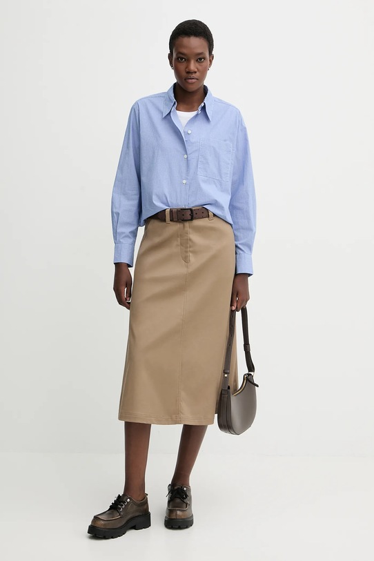 Marc O'Polo koszula bawełniana 5000007467 granatowy SS26