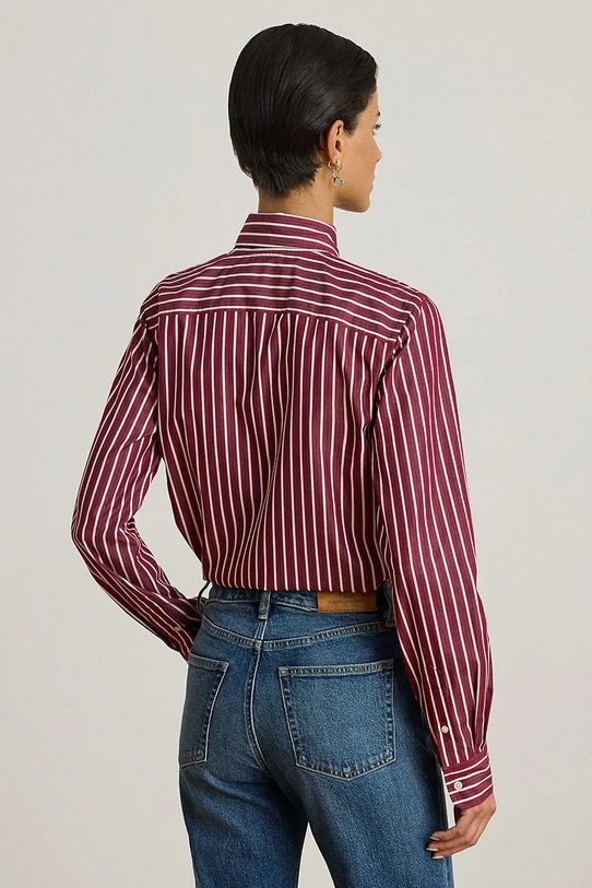 Lauren Ralph Lauren koszula bawełniana 200P03515 czerwony SS26