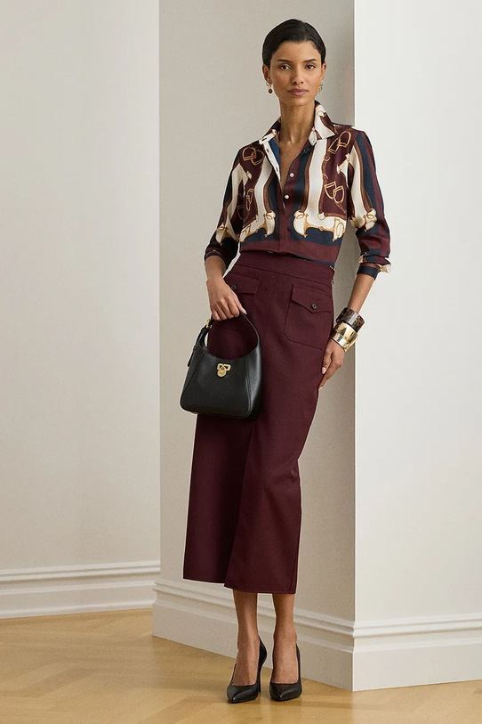 Odzież Lauren Ralph Lauren koszula 200P03556 brązowy