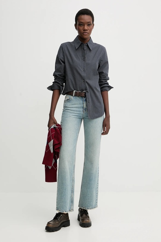 Miss Sixty koszula bawełniana 6S3XJ3400D niebieski SS26