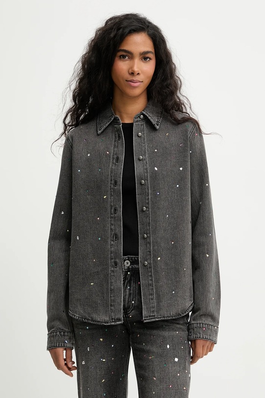 Miss Sixty koszula jeansowa regular czarny 6S4XJ07300