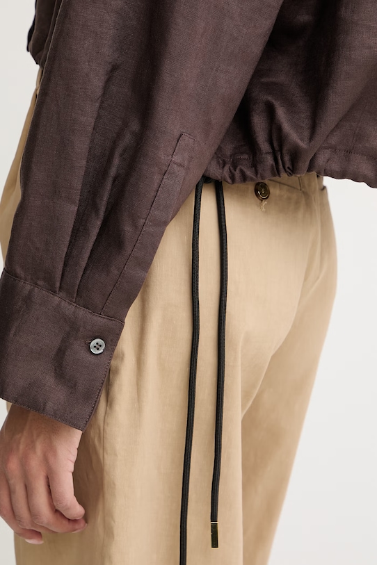 Pinko koszula damska lniana 106766.A374 brązowy