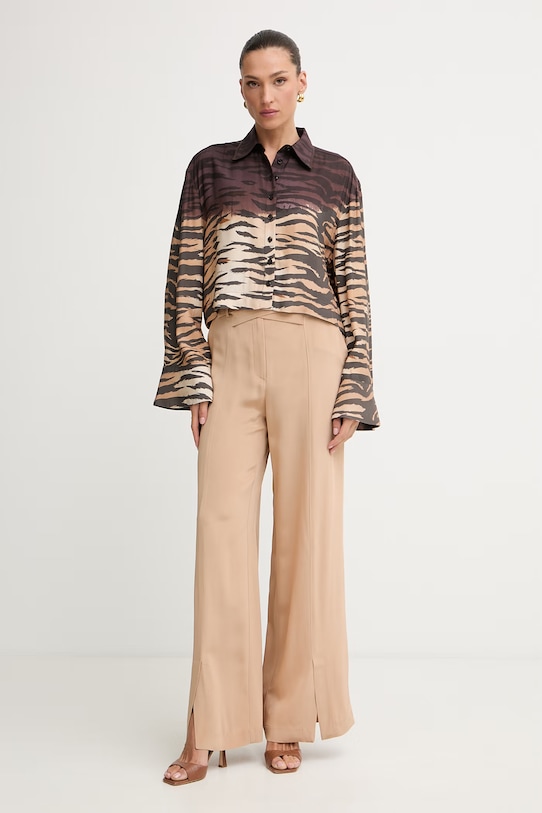 Pinko koszula damska z wiskozy 106547.A37R brązowy SS26