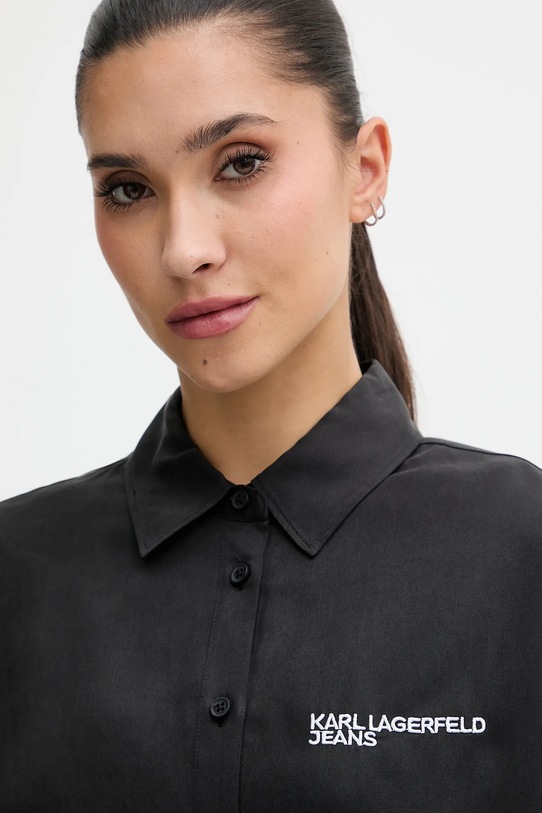 Karl Lagerfeld Jeans koszula czarny B1W11026