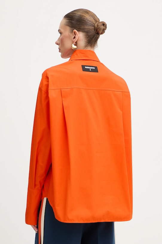 Odzież Patrizia Pepe koszula bawełniana 8C0831.A391 pomarańczowy