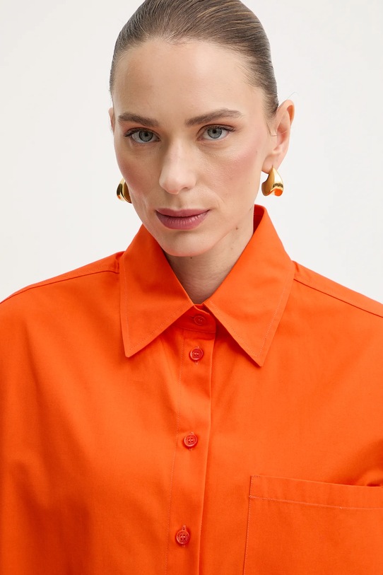 Patrizia Pepe koszula bawełniana pomarańczowy 8C0831.A391