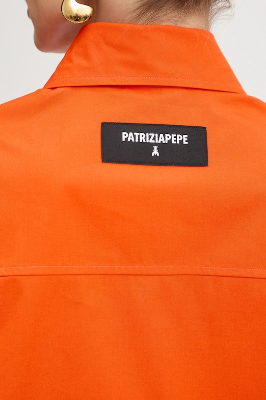 Patrizia Pepe koszula bawełniana 8C0831.A391 pomarańczowy