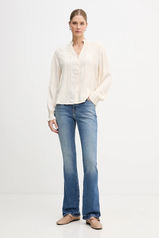 Hoss Intropia koszula 6283149 beżowy SS26