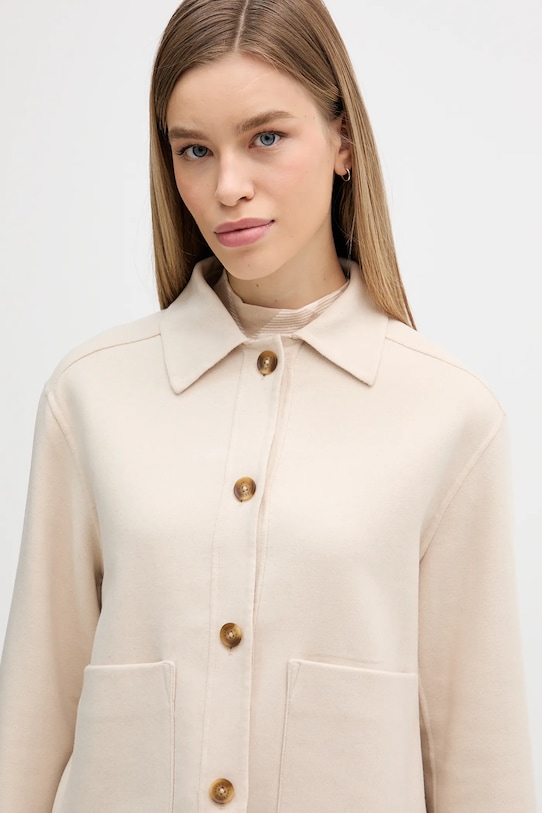 Barbour koszula z dodatkiem wełny Ashdon beżowy LOS0082