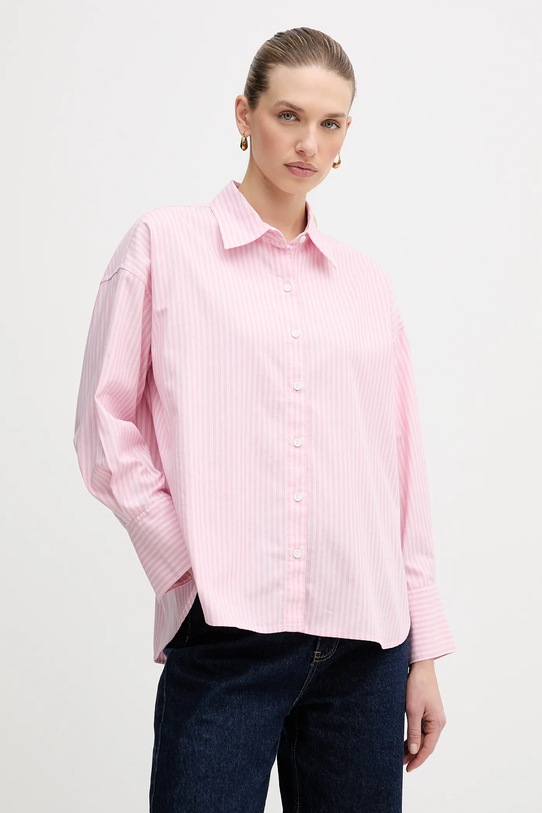 Barbour koszula z dodatkiem bawełny Rosie klasyczny różowy LSH1721