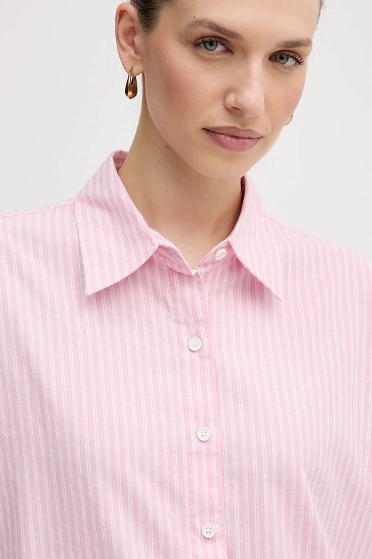 Barbour koszula z dodatkiem bawełny Rosie różowy LSH1721