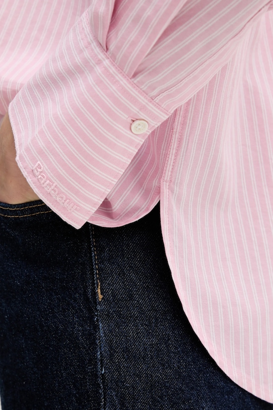 Košeľa s prímesou bavlny Barbour Rosie LSH1721 ružová