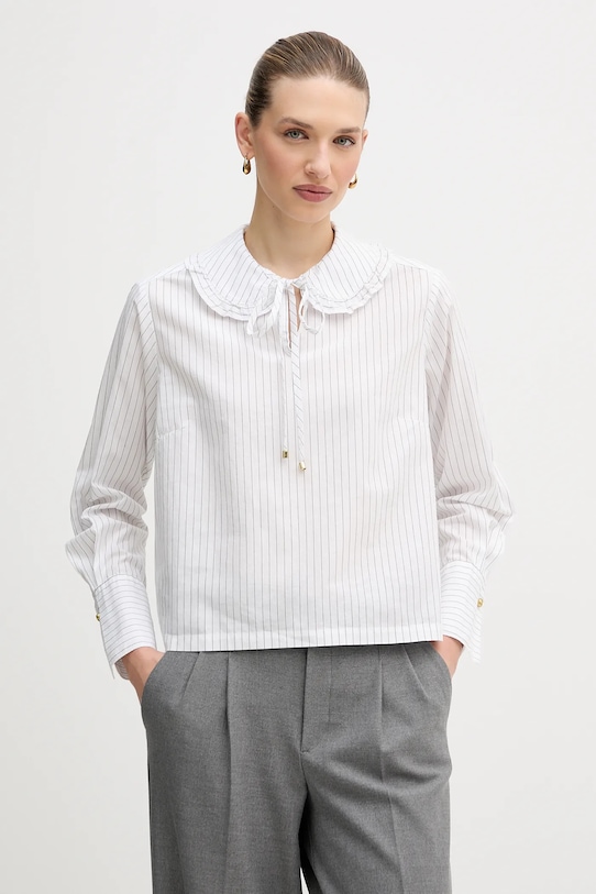 Barbour bluzka bawełniana Avery wzorzyste biały LSH1724