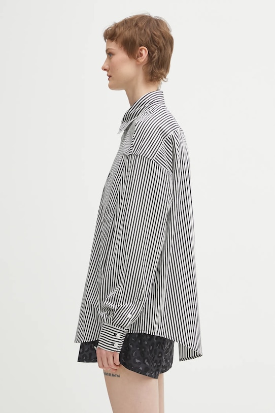 Carhartt WIP koszula bawełniana W‘ LS Daldry Shirt I035955.3J7XX czarny SS26