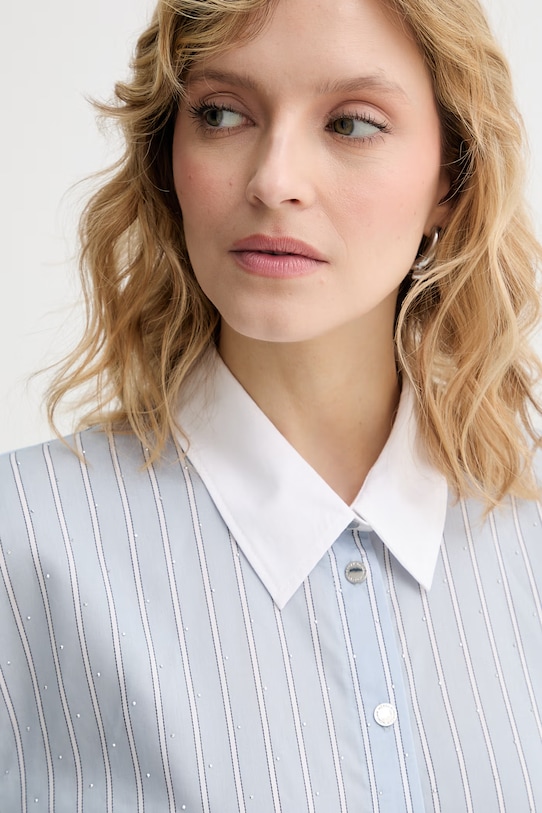 Morgan koszula damska z wiskozy niebieski CREME.F