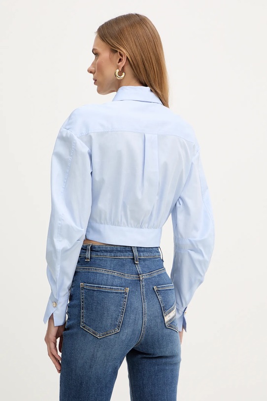 Odzież Elisabetta Franchi bluzka bawełniana CA12161E2 niebieski