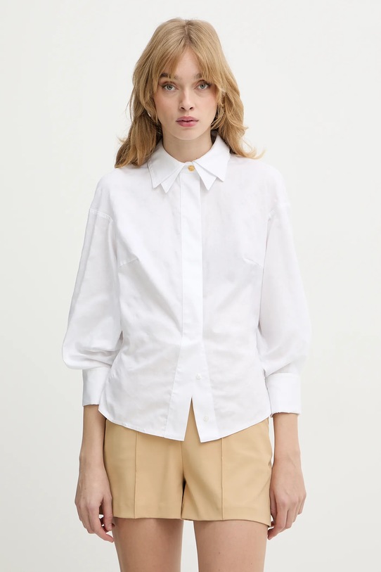 Elisabetta Franchi koszula bawełniana bawełna biały CA14161E2