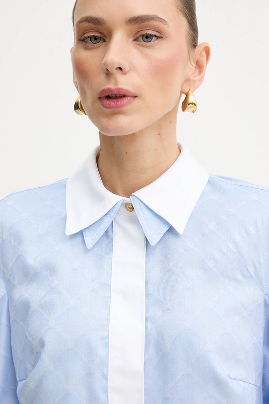 Elisabetta Franchi koszula bawełniana niebieski CA14161E2