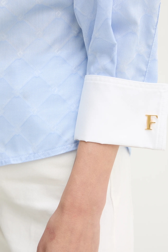 Elisabetta Franchi koszula bawełniana CA14161E2 niebieski