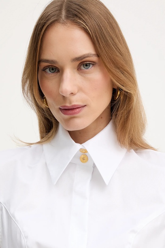 Bavlněná košile Elisabetta Franchi bílá CA14361E2