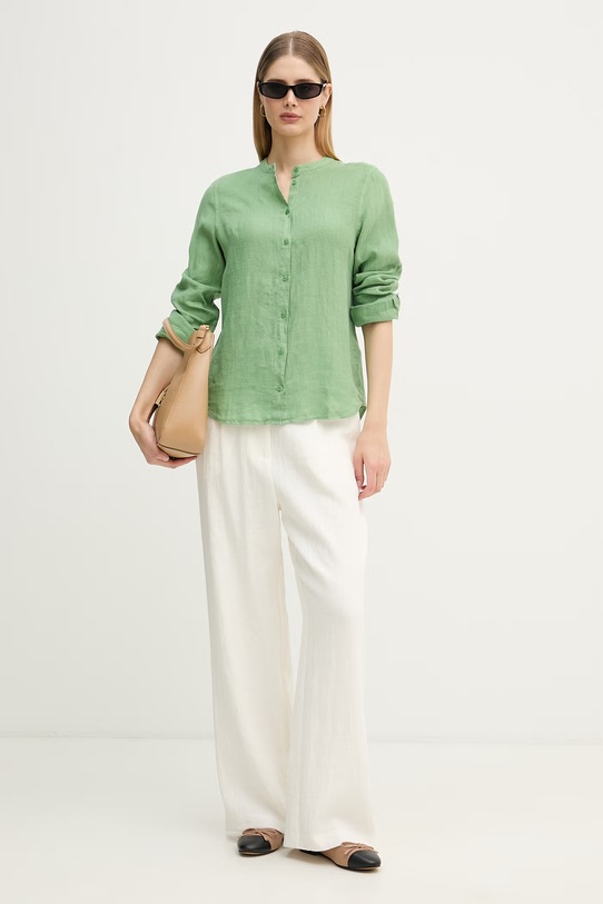Mos Mosh рубашка для женщин из льна Artina 178000. зелёный SS26