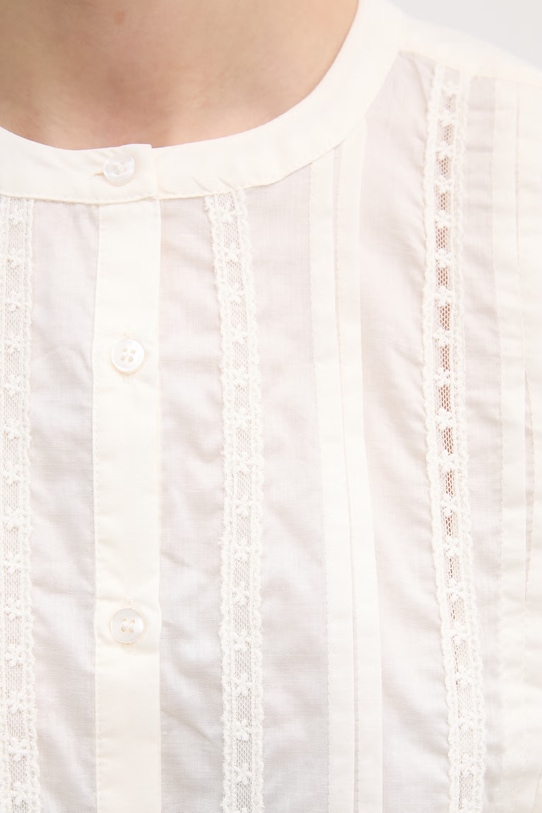 Mos Mosh camicia in cotone Adila 176830 beige