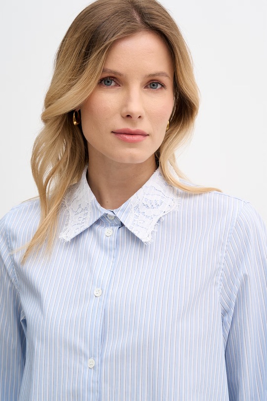 Mos Mosh Košulja za žene od pamuka Elinda plava 177120