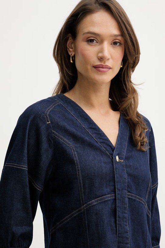 Mos Mosh koszula jeansowa Bari granatowy 178490