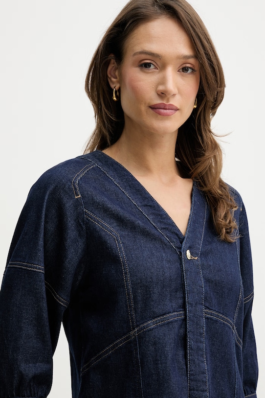 Mos Mosh koszula jeansowa Bari granatowy 178490