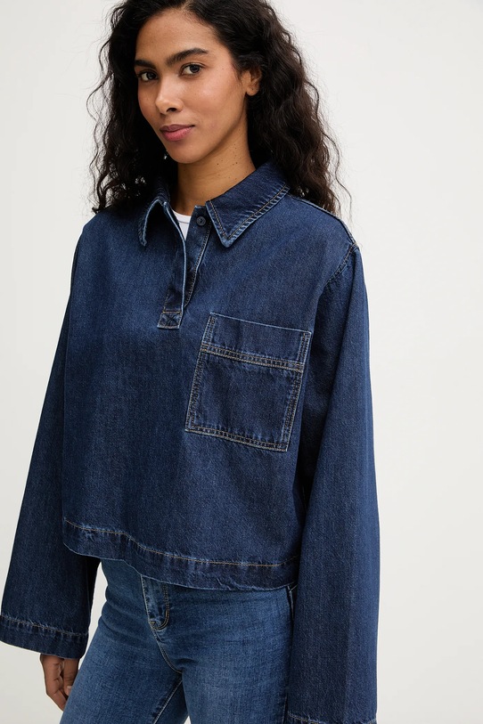 Marc O'Polo bluzka jeansowa granatowy 5000007937