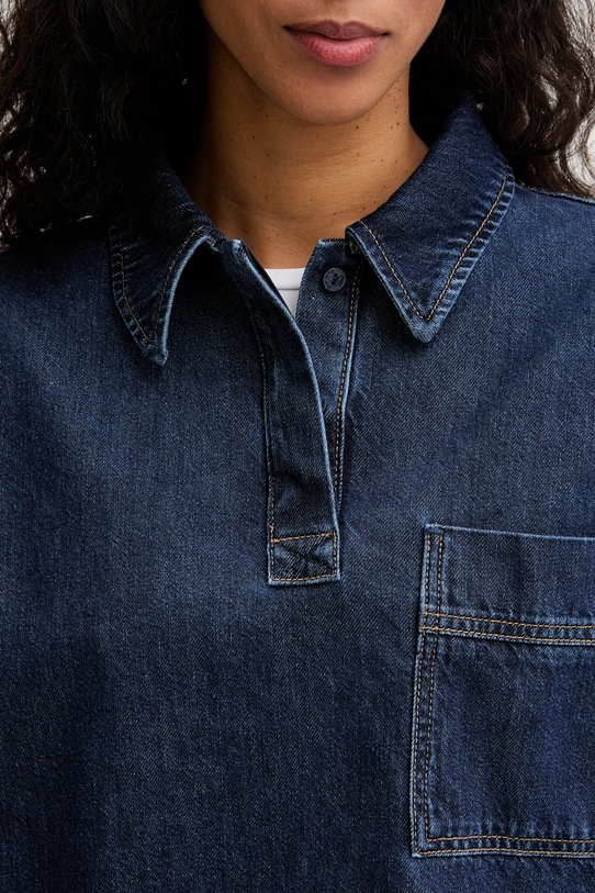 Marc O'Polo bluzka jeansowa 5000007937 granatowy