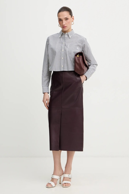 MICHAEL Michael Kors koszula bawełniana MR640XNKLV czarny SS26