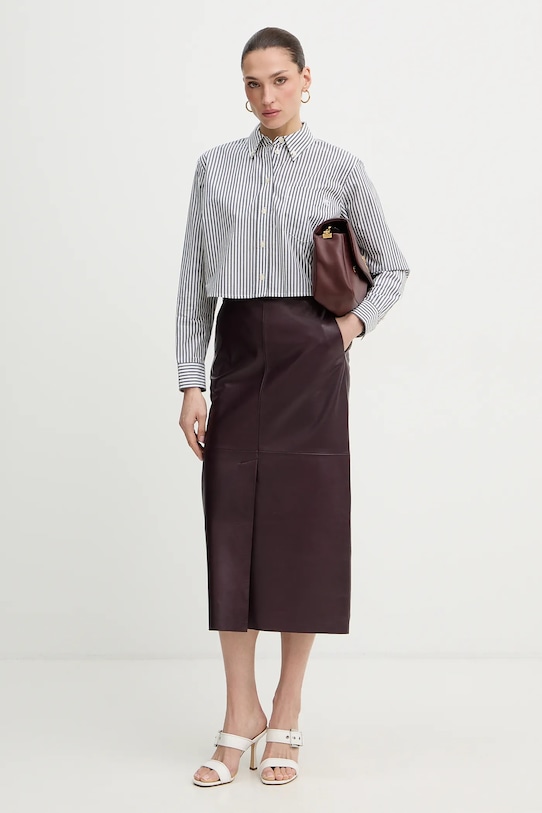 MICHAEL Michael Kors koszula bawełniana MR640XNKLV czarny SS26