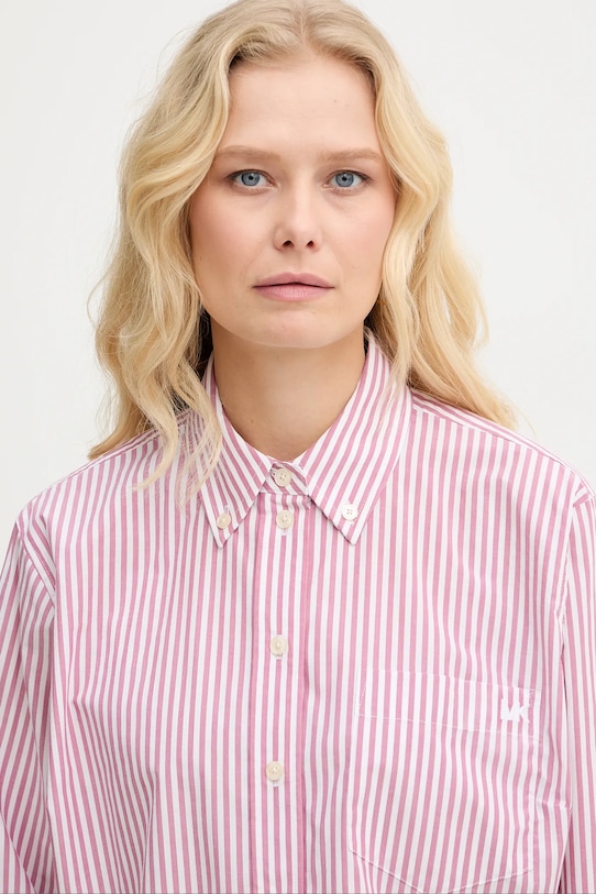 Bavlněná košile MICHAEL Michael Kors růžová MR640XNKLW