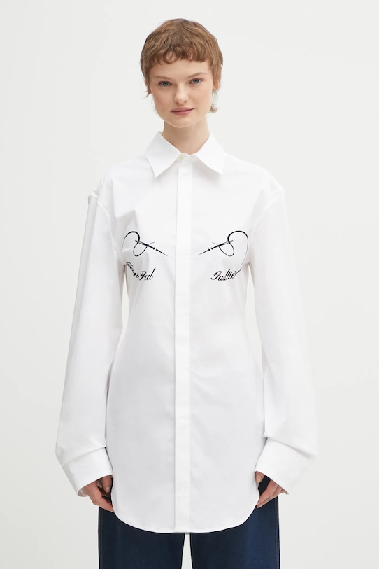 Сорочка Jean Paul GAULTIER Needles надрук білий 26.01.W.ST050.C071