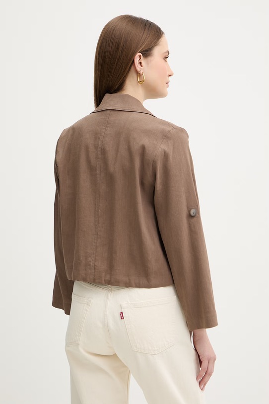 Odzież Marella marynarka z domieszką lnu MLMPALCHI 2613041015200 brązowy