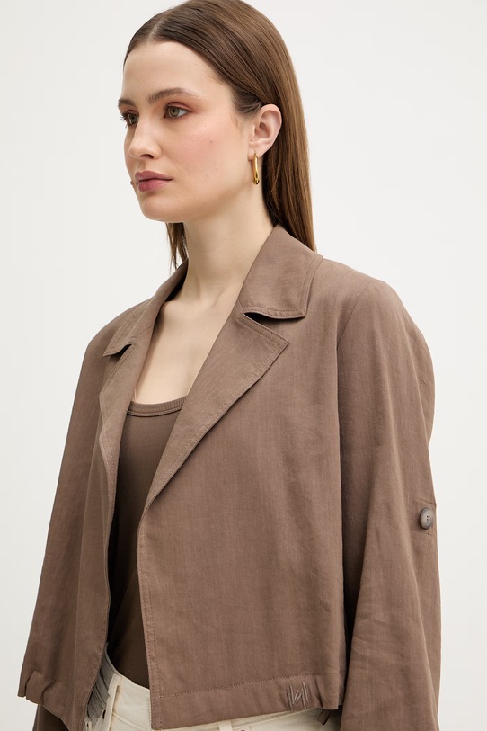 Marella marynarka z domieszką lnu MLMPALCHI brązowy 2613041015200