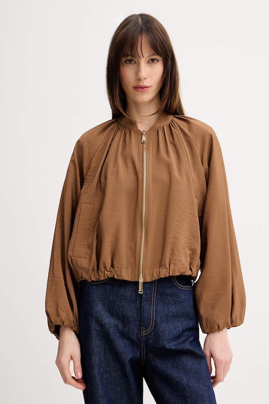 Marella krótka kurtka damska z wiskozą FICO brązowy 2613041174200