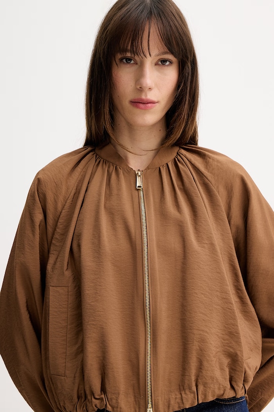 Marella krótka kurtka damska z wiskozą FICO brązowy 2613041174200