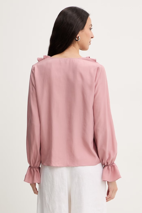 Odzież Marella bluzka jedwabna GAZZA 2613111014200 różowy
