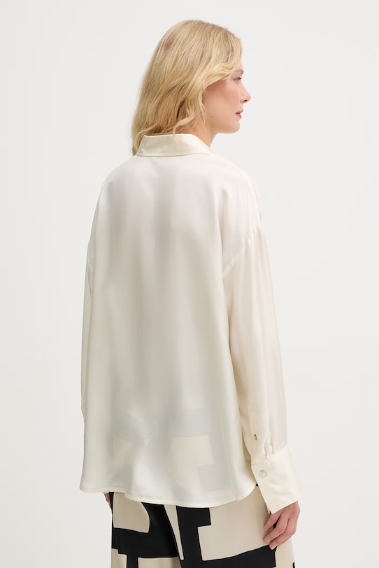 Ρούχα Μεταξωτό πουκάμισο Marella MLMFARO 2613111035200 μπεζ