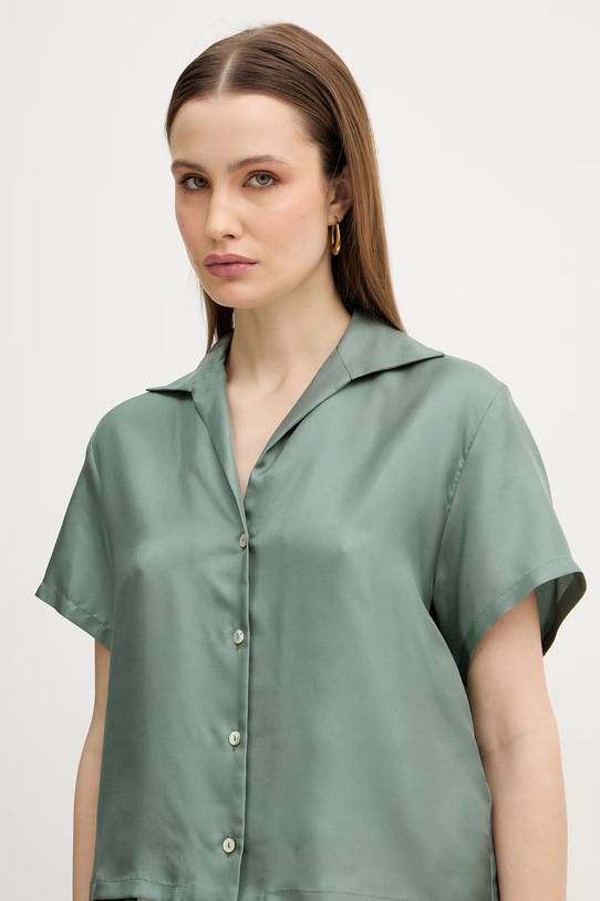 Marella koszula jedwabna MLMSEGNALE zielony 2613111045200