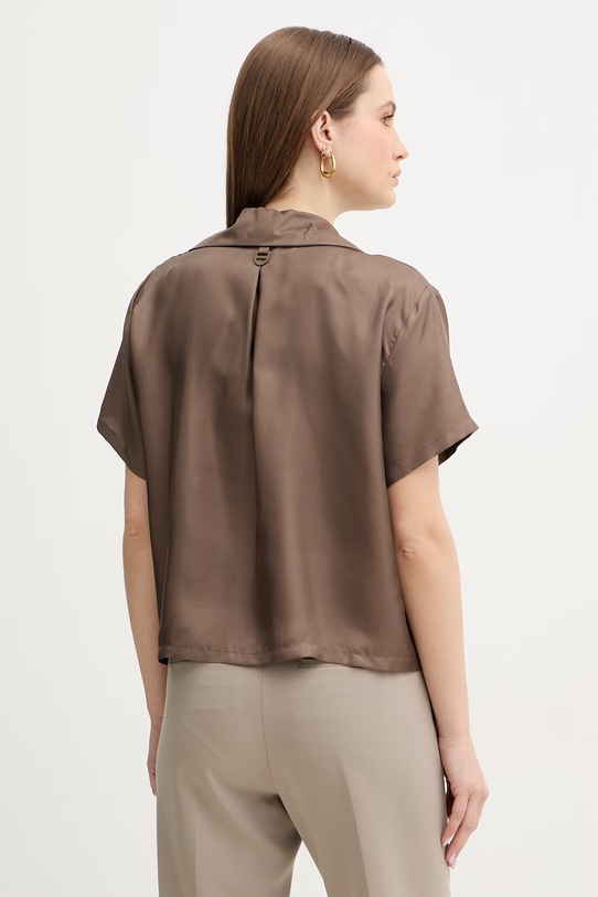 Odzież Marella koszula jedwabna MLMSEGNALE 2613111045200 brązowy