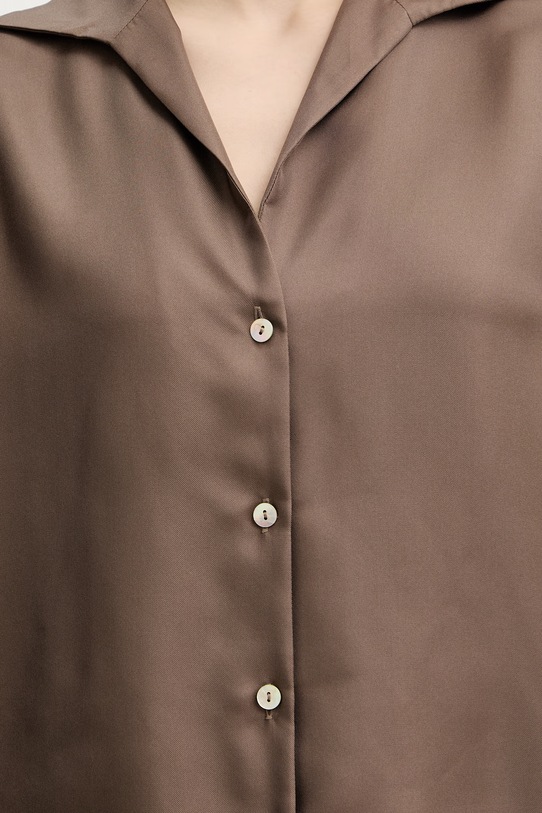 Marella koszula jedwabna MLMSEGNALE 2613111045200 brązowy