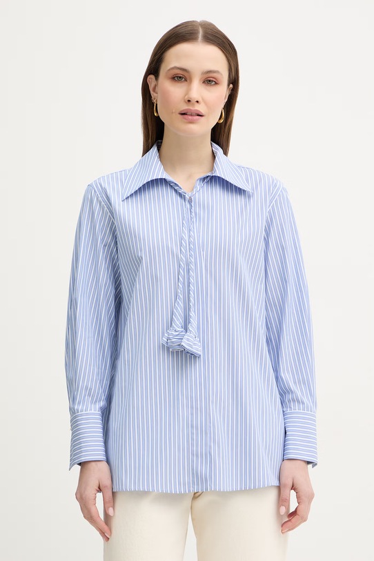 Marella koszula bawełniana TABARIN wzorzyste niebieski 2613111074200