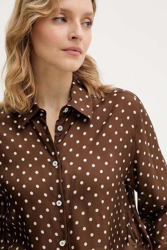 Marella koszula jedwabna ANGIO brązowy 2613111104200