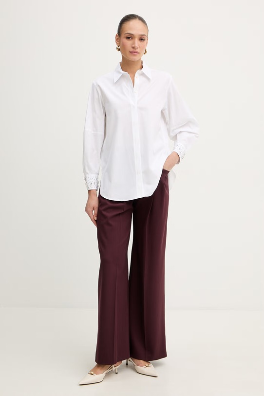 Marella koszula bawełniana TESO 2613111114200 biały SS26